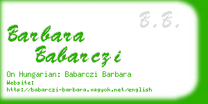 barbara babarczi business card